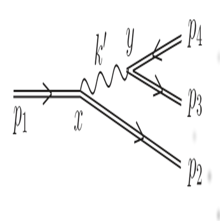 Feynman diagram of Trident process in strong fields